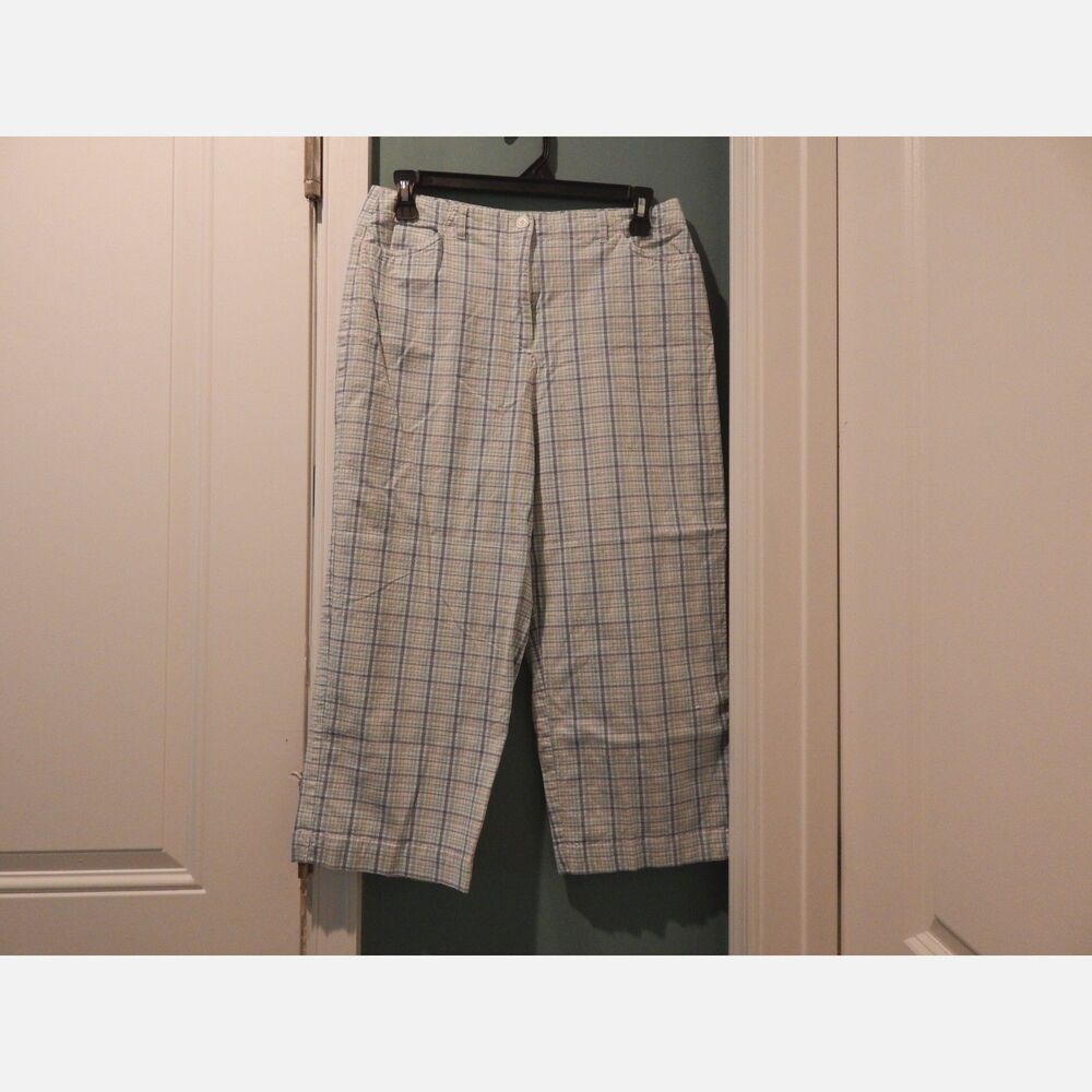 Crazy Horse Liz Claiborne Co. Women’s 10 Colorful Plaid Capri Pants